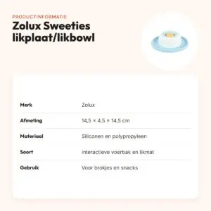 Zolux Sweeties Expert likplaat/likbowl antislip 14,5 x 4,5 x 14,5 cm – productinformatie