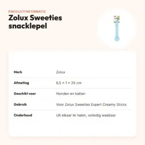 Zolux Sweeties Expert snacklepel voor Creamy Sticks 6,5 x 1 x 25 cm – productinformatie