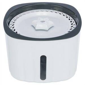 Trixie drinkfontein Flower wit/grijs 2 liter – kunststof, met USB