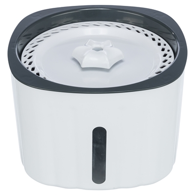 Trixie drinkfontein Flower wit/grijs 2 liter – kunststof, met USB