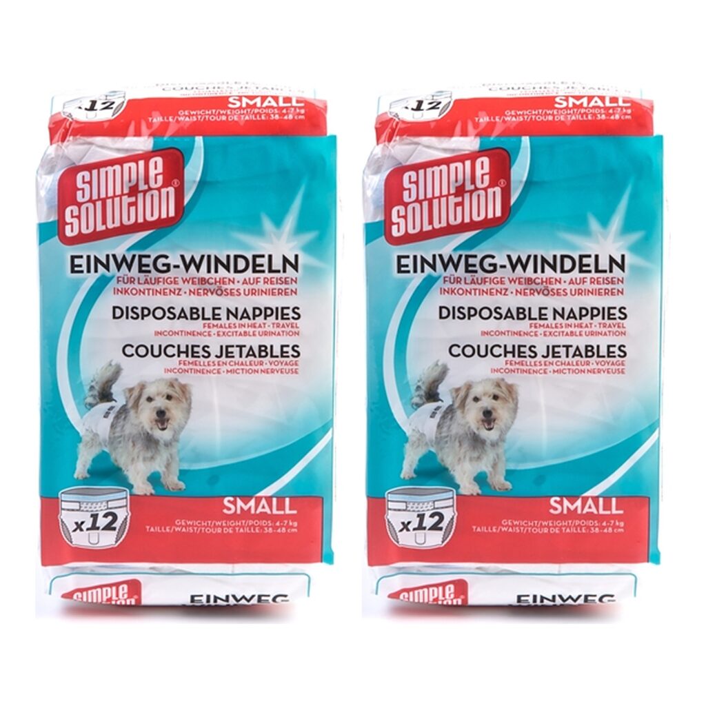 Simple Solution wegwerp hondenluier S 38-48 cm – multipack 2 x 12 stuks