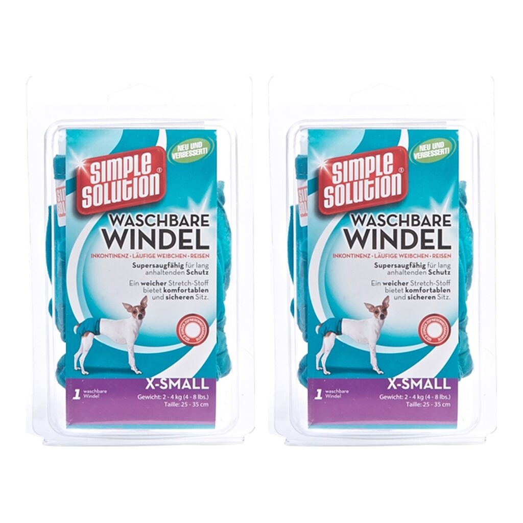 Simple Solution wasbare hondenluier XS 25-35 cm – multipack 2 stuks