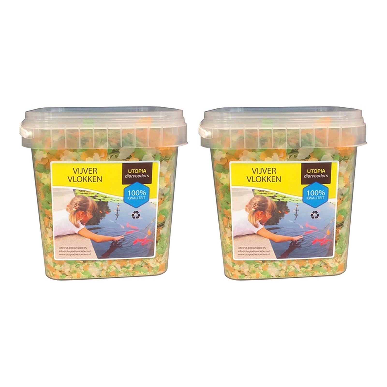 Utopia vijvervlokken drijvend 325 g (2,5 l) – multipack 2 stuks - Afbeelding 1