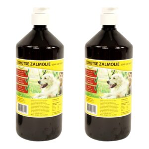 Utopia zalmolie hond naturel 1 l met pompje – multipack 2 stuks - Afbeelding 1