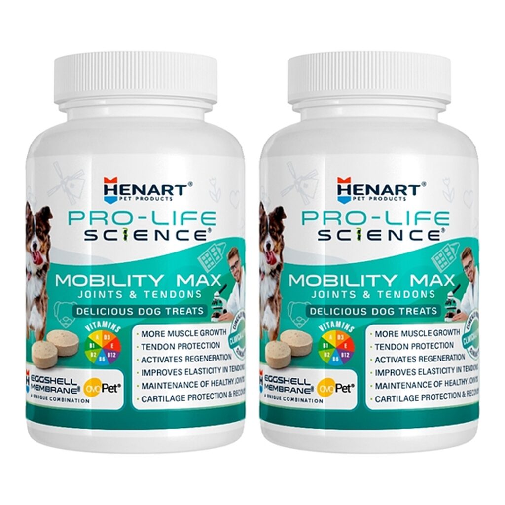 Henart Pro Life Science Mobility Max hond 100 tabletten – 2 stuks, gewrichten (multipack)