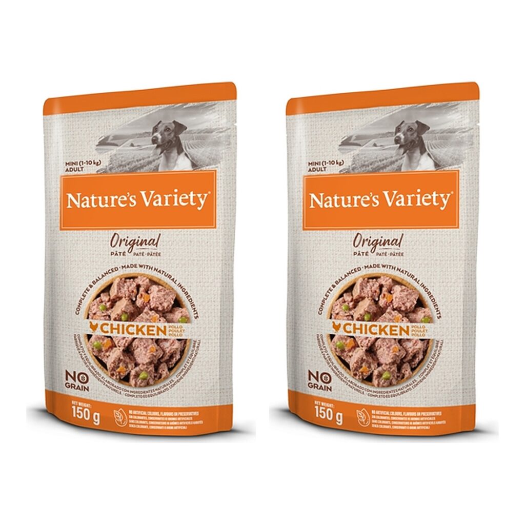 Nature's Variety Original hondenvoer Mini Pouch kip 8 x 150 g – 2 stuks, graanvrij (multipack)