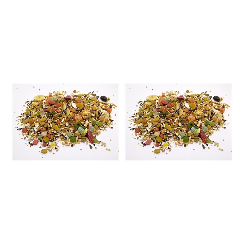 Hareco Amazone Select papegaaienvoer zonder pellets 3 kg – 2 stuks, vetarm (multipack)