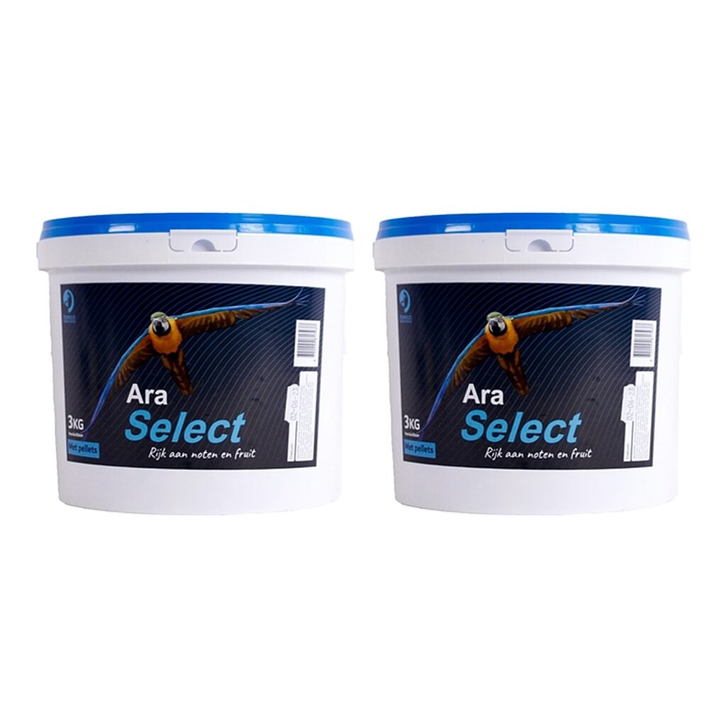 Hareco Ara Select papegaaienvoer zonder pellets 3 kg – 2 stuks (multipack)