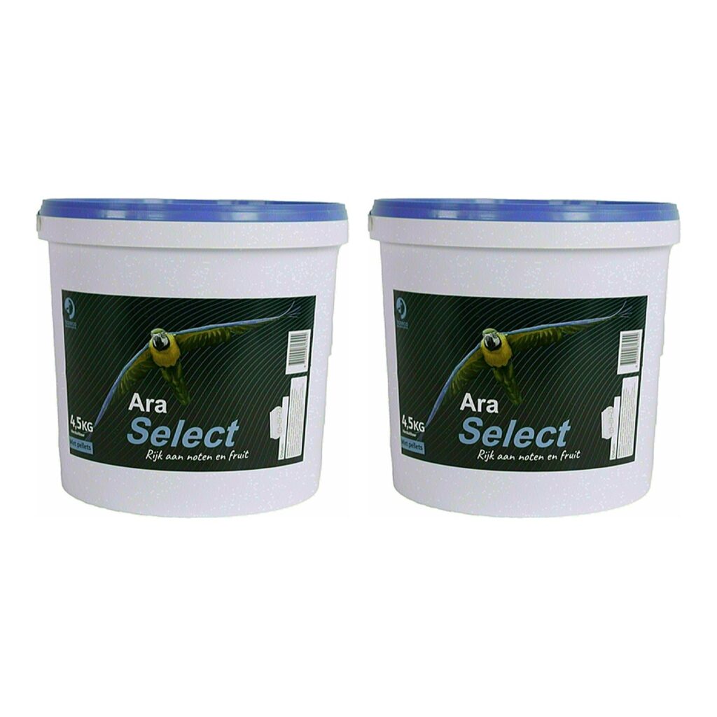 Hareco Ara Select papegaaienvoer zonder pellets 4,5 kg – 2 stuks (multipack)