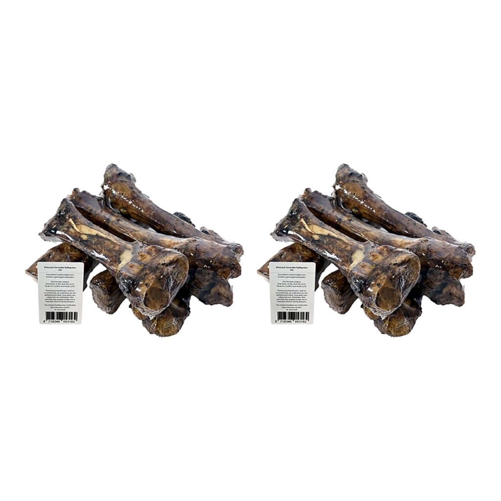 Petsnack gerookte kalfspoten 6 stuks – 2 stuks, kauwsnack voor honden (multipack)