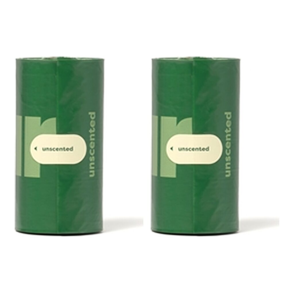 Earth Rated poepzakjes geurloos 21 rollen van 15 – 2 stuks, navulling display (multipack)