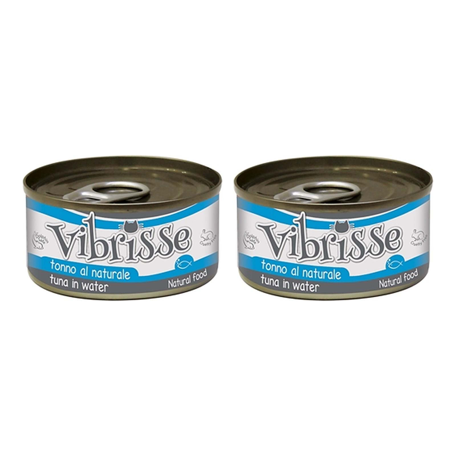 Vibrisse kattenvoer tonijn 24 x 70 g – 2 stuks, aanvullend natvoer met rijst (multipack) - Afbeelding 1