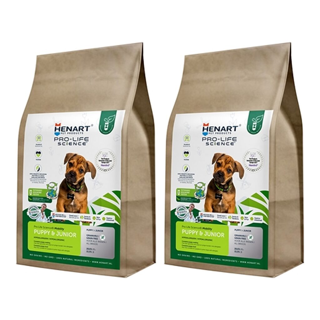 Henart hondenvoer Mealworm Insect Puppy/Junior 2,5 kg – 2 stuks, meelworm (multipack)