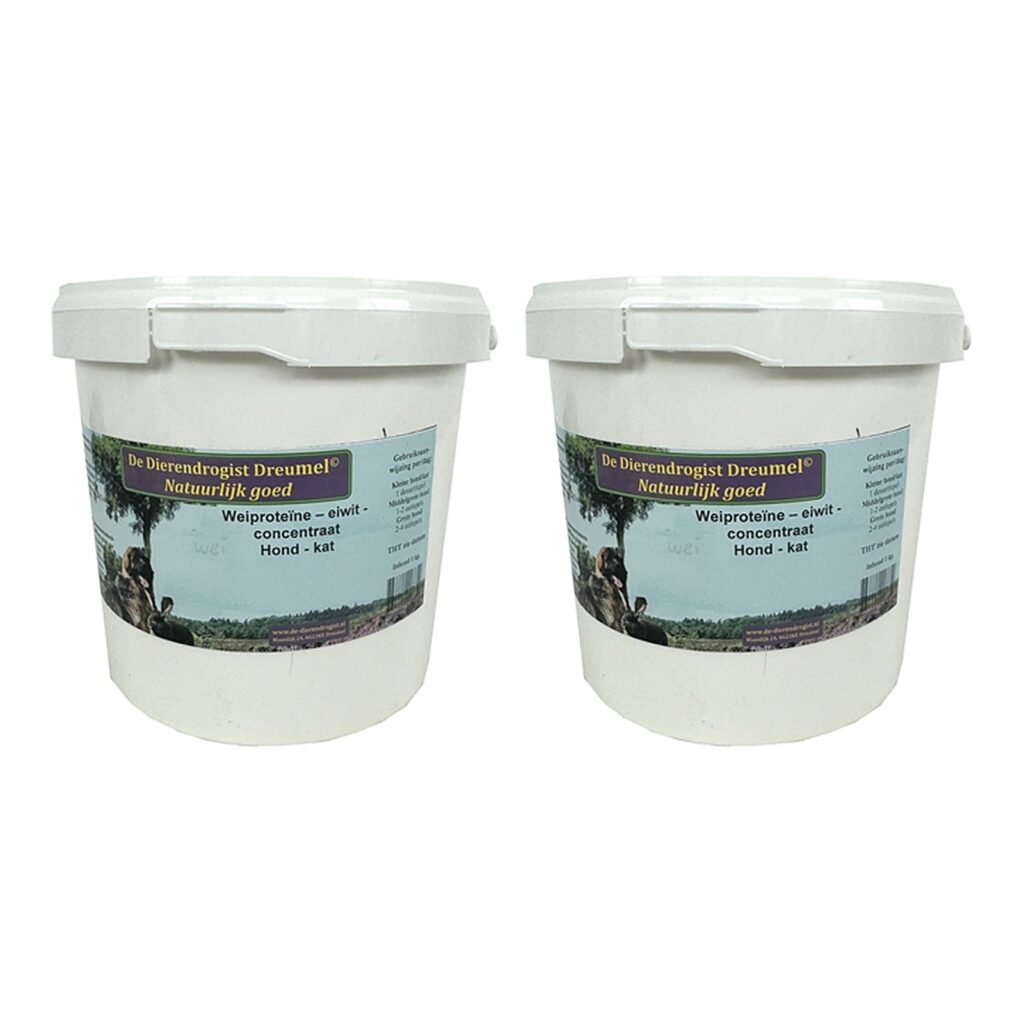 Dierendrogist Eiwitpoeder 1kg Hond Kat Revalidatie-Formule – 2 stuks (multipack)