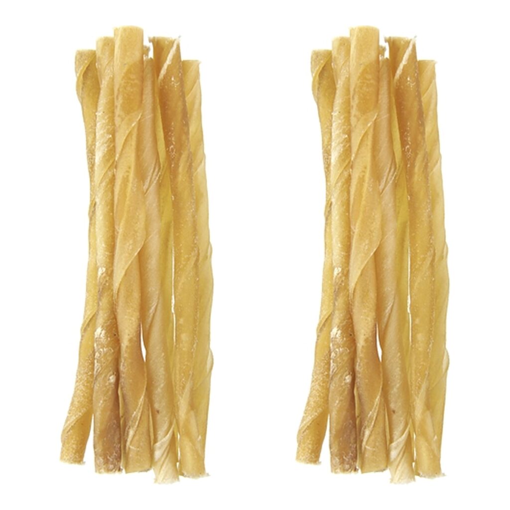Petsnack twisted stick buffelhuid 5 inch 6-8 mm – multipack 2 x 100 stuks