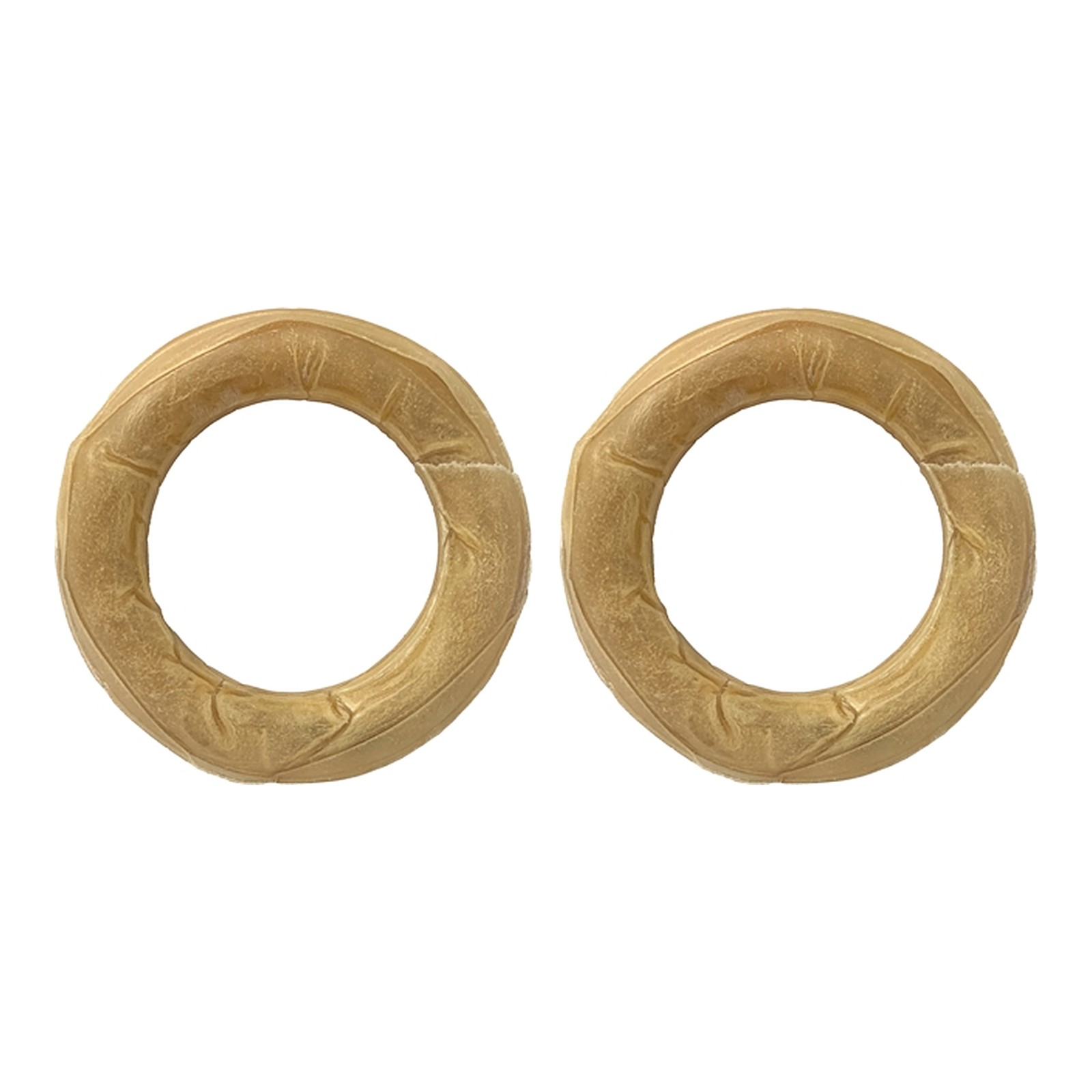 Petsnack geperste ring buffelhuid 6 inch (15 cm) – multipack 2 x 3 stuks - Afbeelding 1
