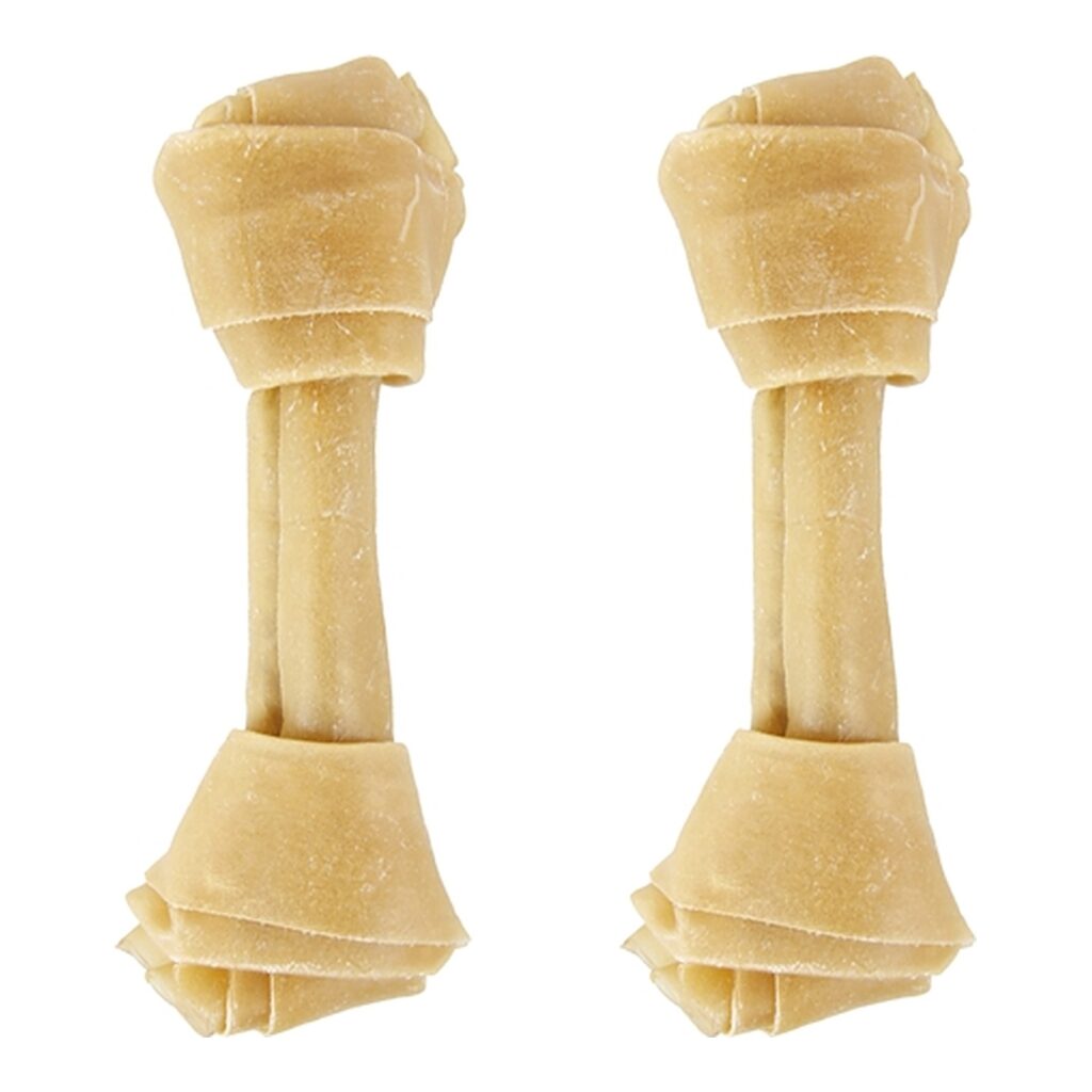 Petsnack geknoopt bot buffelhuid 7,5 inch (19 cm) – multipack 2 x 5 stuks
