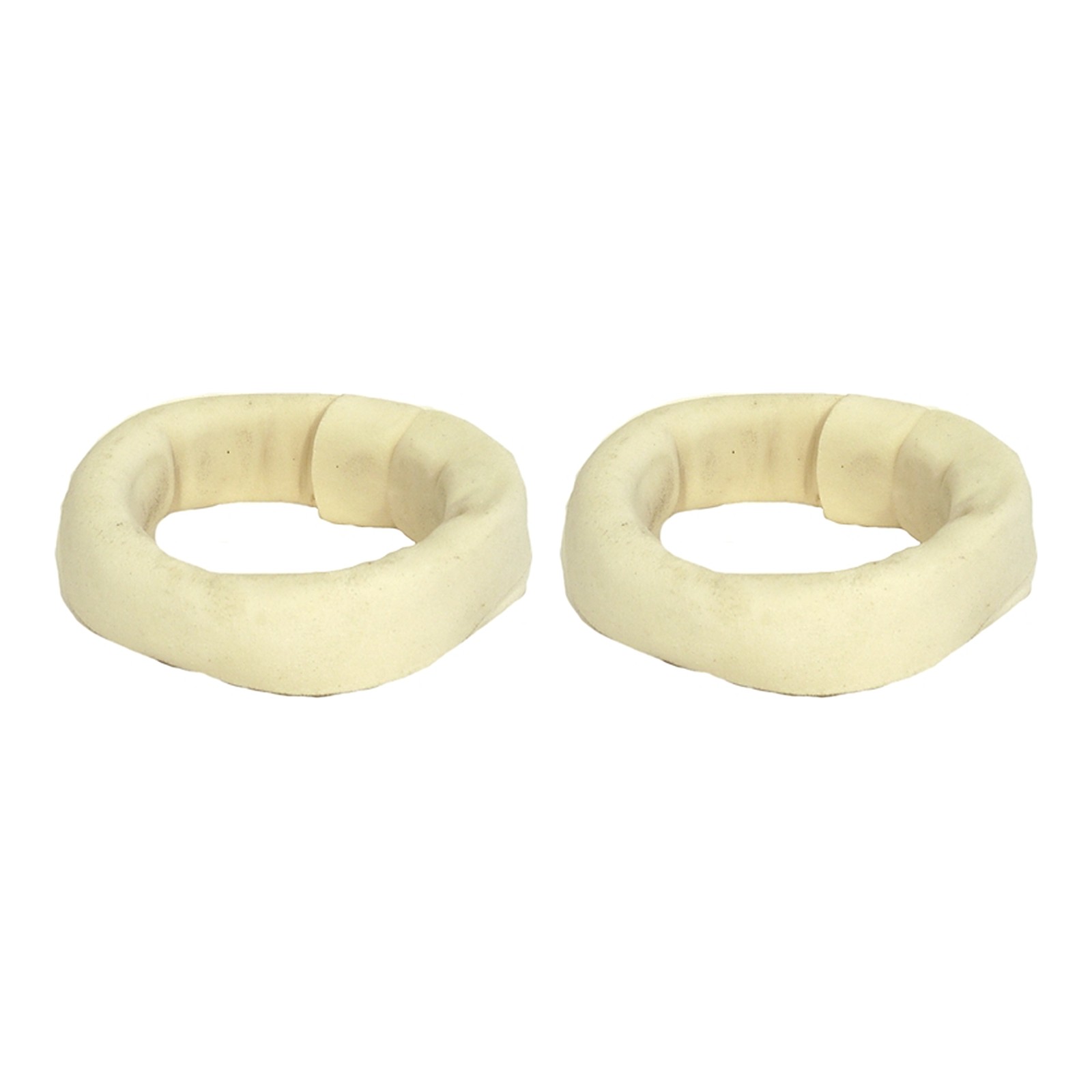 Petsnack kauwsnack ring wit 220 g buffelhuid – multipack 2 x 2 stuks - Afbeelding 1