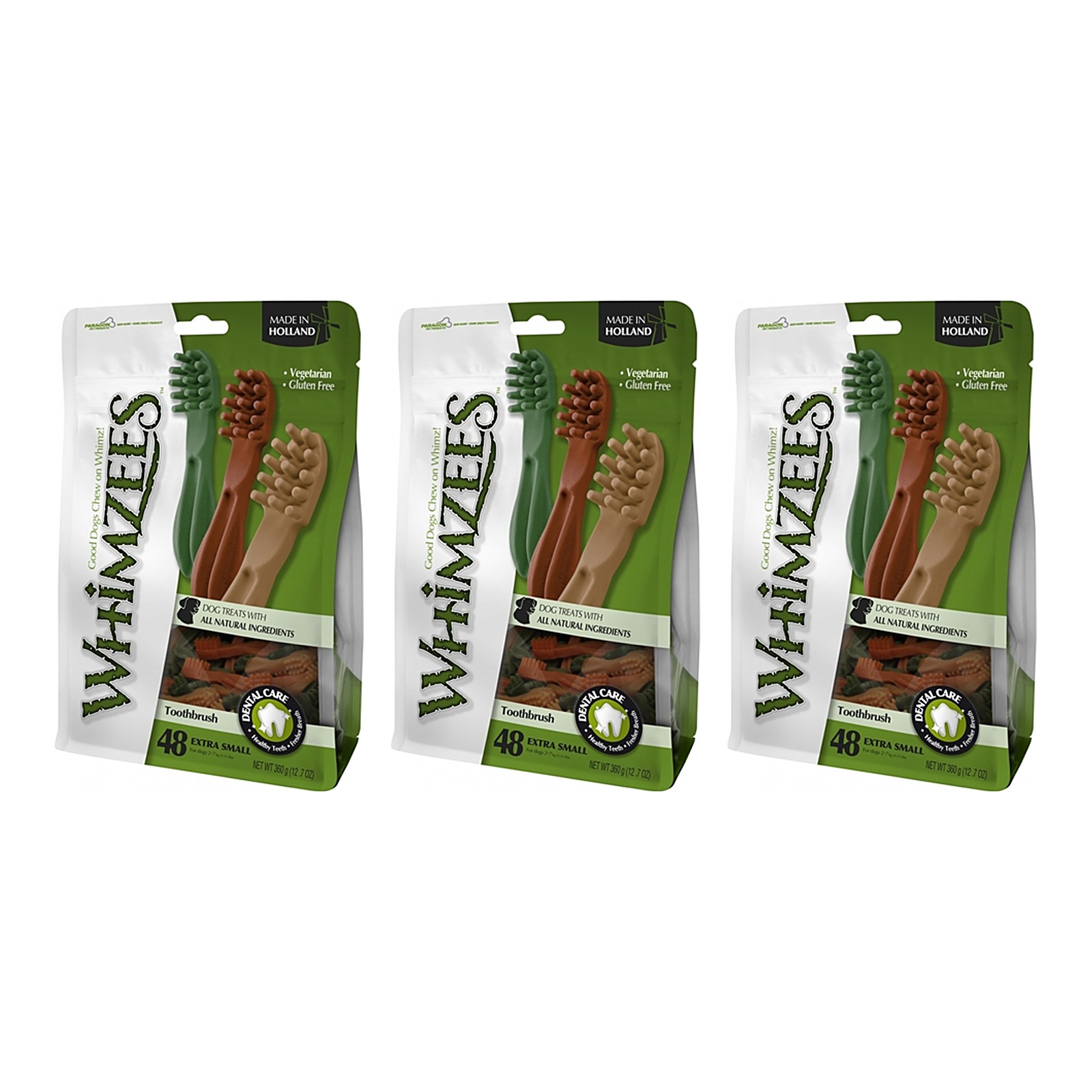 Whimzees Tandenborstel Small 8,5 cm kauwsnack – multipack 3 x 24 stuks - Afbeelding 1