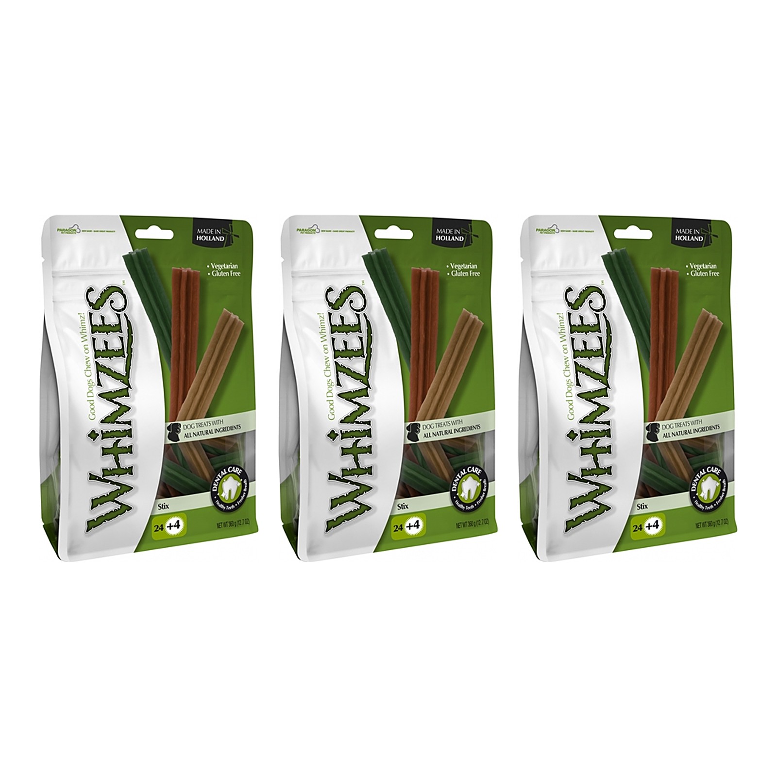 Whimzees Stix Small 12 cm vegetarische kauwsnack – multipack 3 x 24 stuks - Afbeelding 1