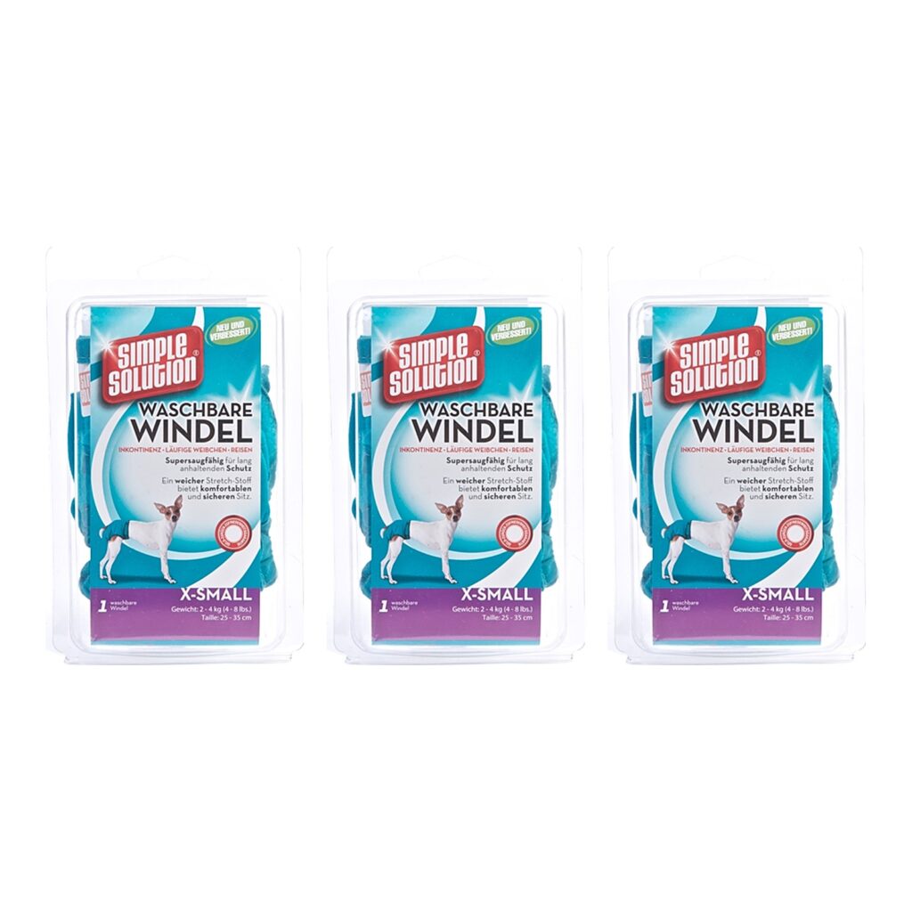 Simple Solution wasbare hondenluier XS 25-35 cm – multipack 3 stuks