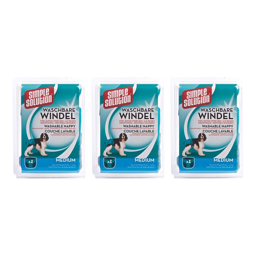 Simple Solution wasbare hondenluier M 38-58 cm – multipack 3 stuks