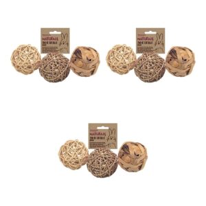 Rosewood knaagdier speelballen set van 3 – 8 cm – multipack 3 stuks - Afbeelding 1
