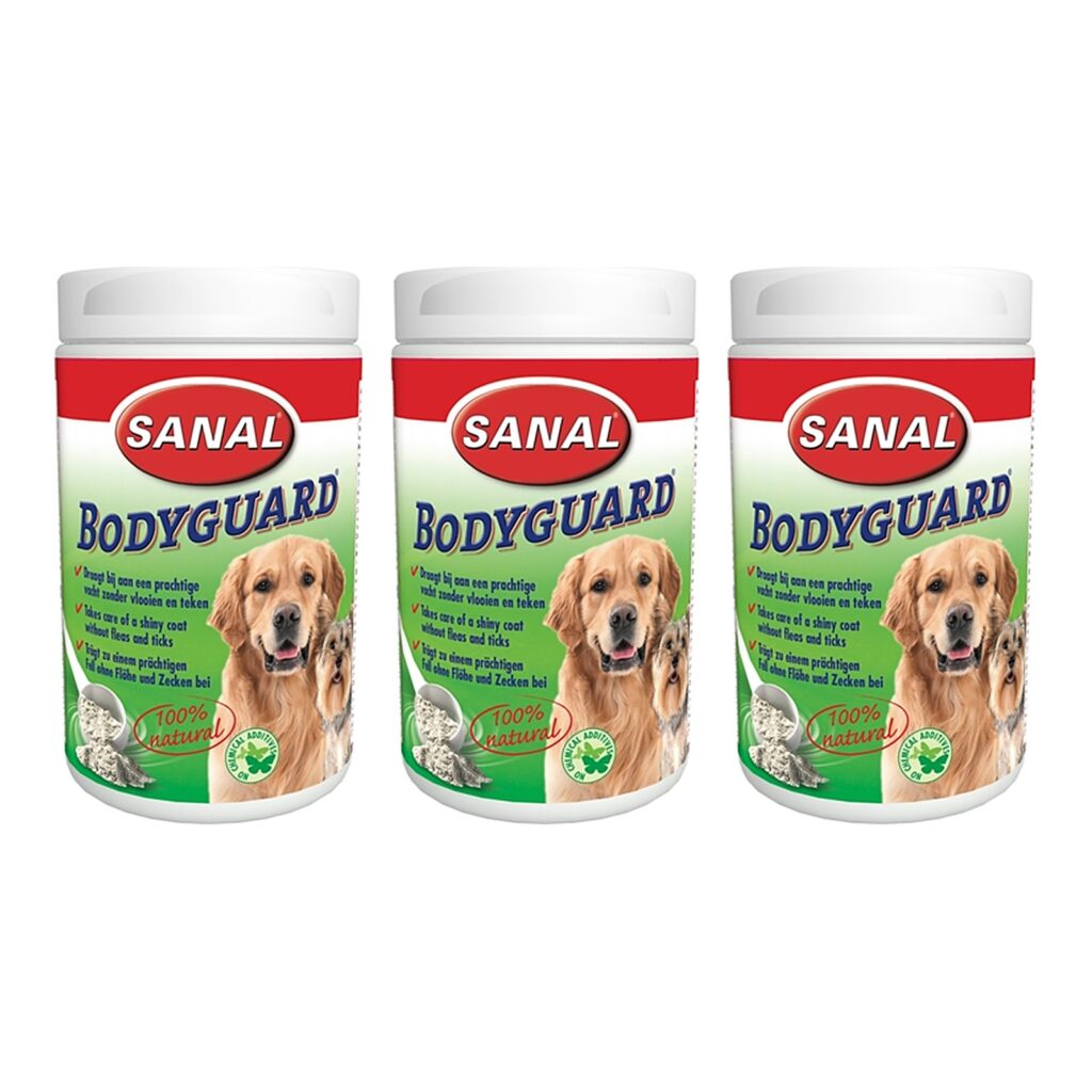 Sanal Dog Bodyguard 750 g – 3 stuks, knoflooksupplement voor honden (multipack)