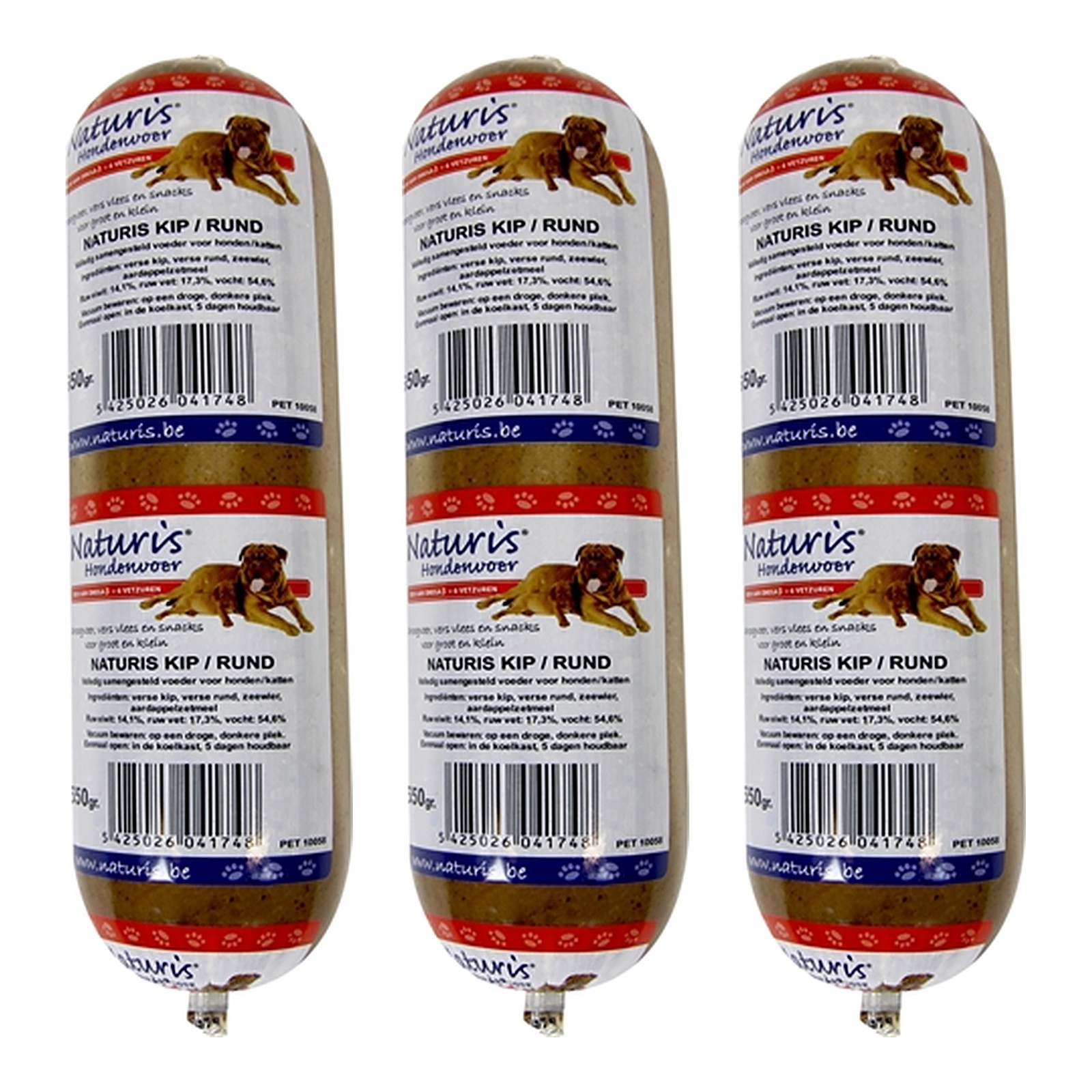 Naturis houdbaar hondenvoer kip en rund 650 g – multipack 3 stuks - Afbeelding 1