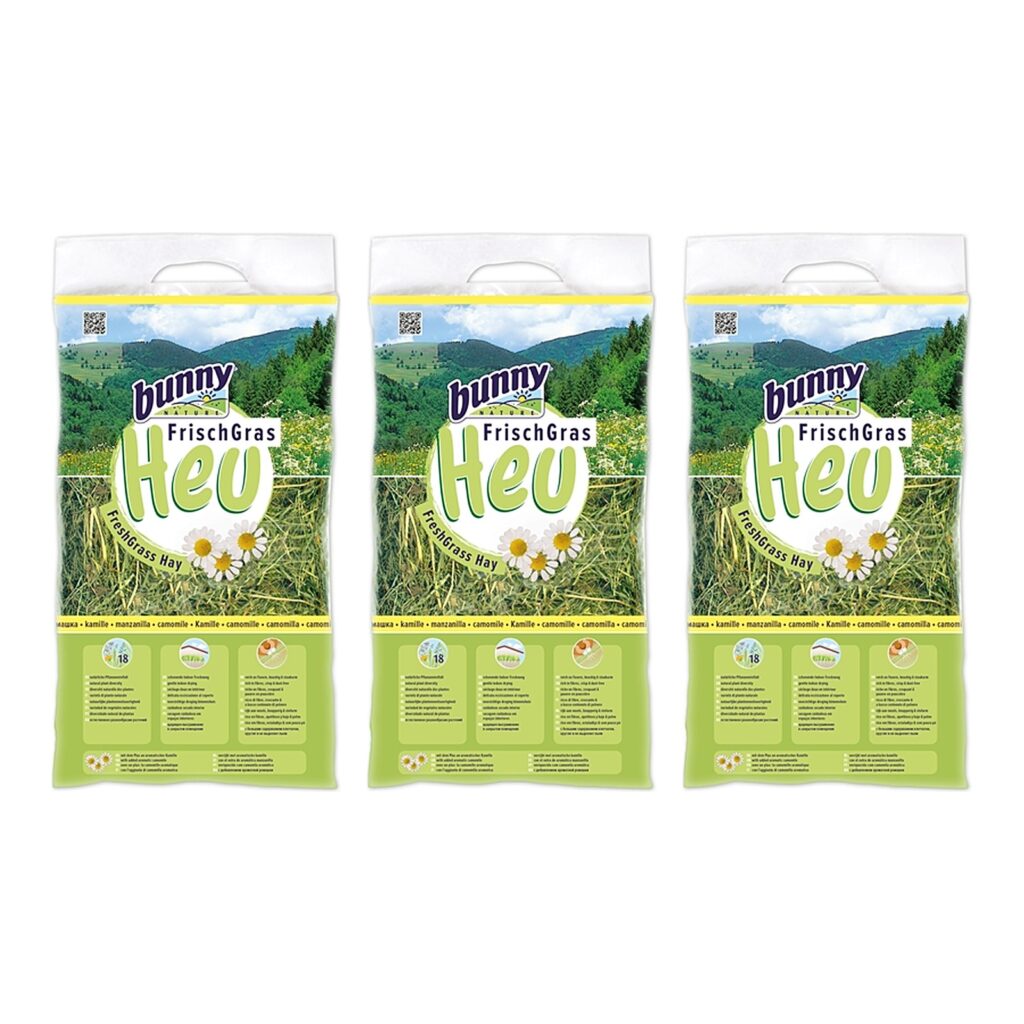 Bunny Nature vers gras hooi met kamille 500 g – multipack 3 stuks
