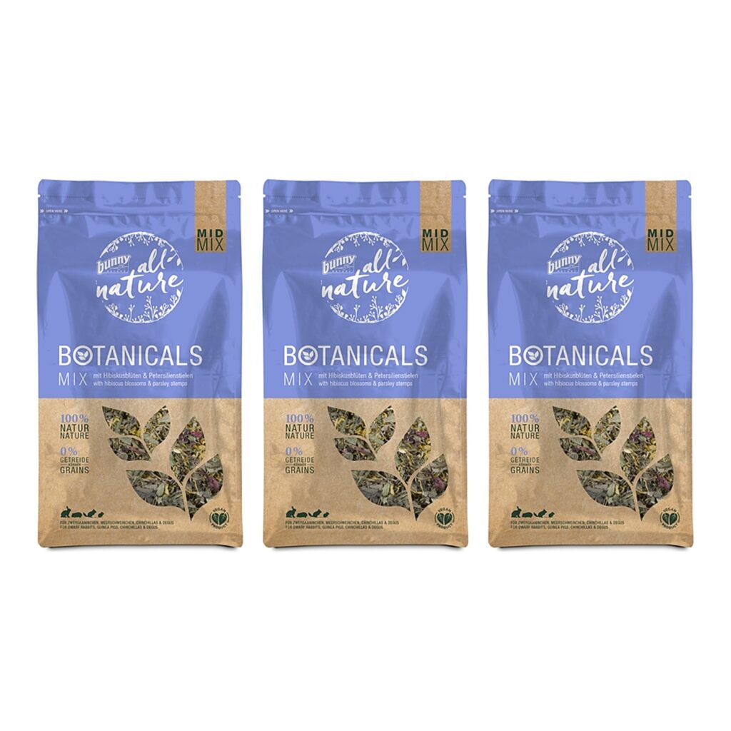 Bunny Nature Botanicals Midi Mix hibiscusbloesem 150 g – multipack 3 stuks