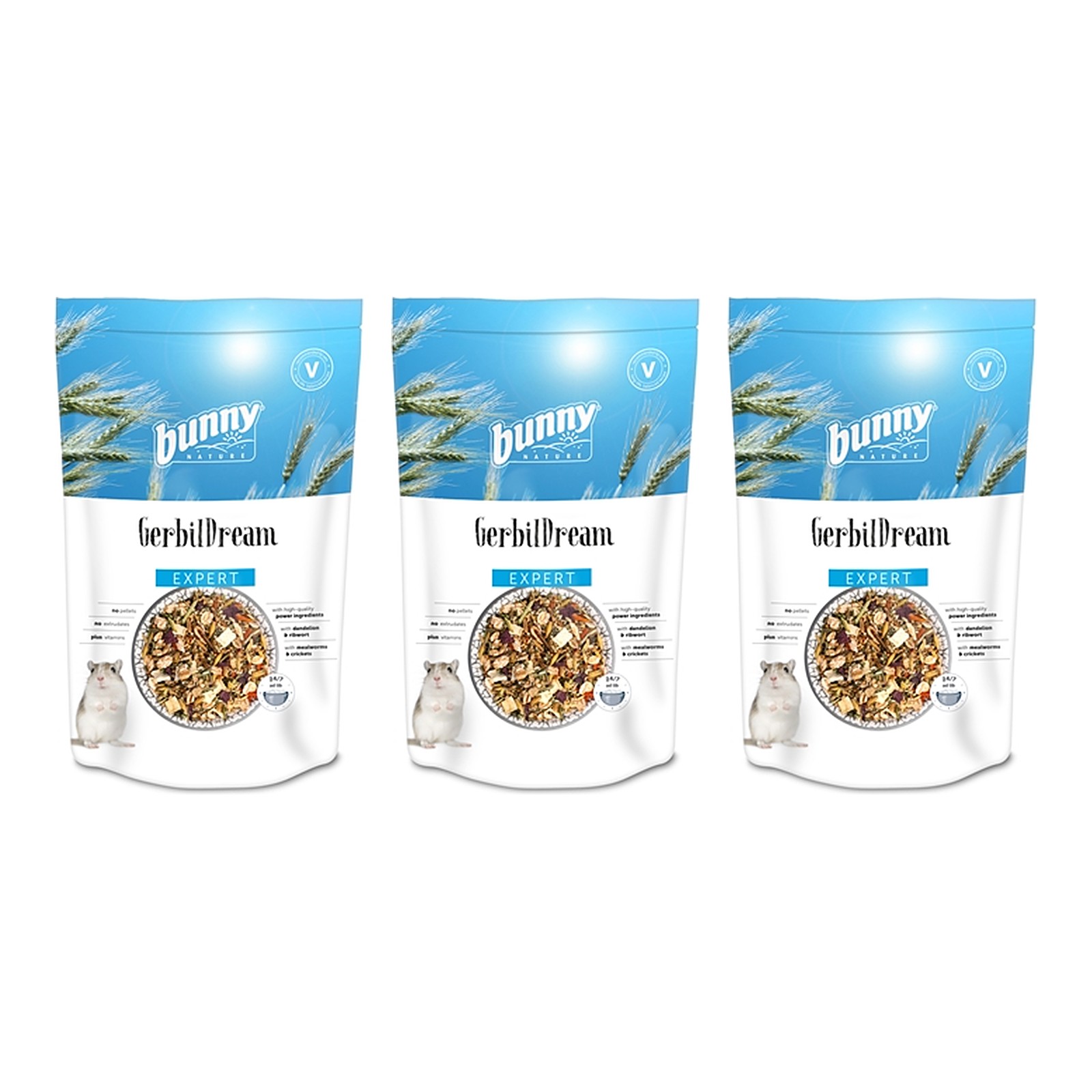 Bunny Nature Gerbildroom Expert gerbilvoer 500 g – multipack 3 stuks - Afbeelding 1