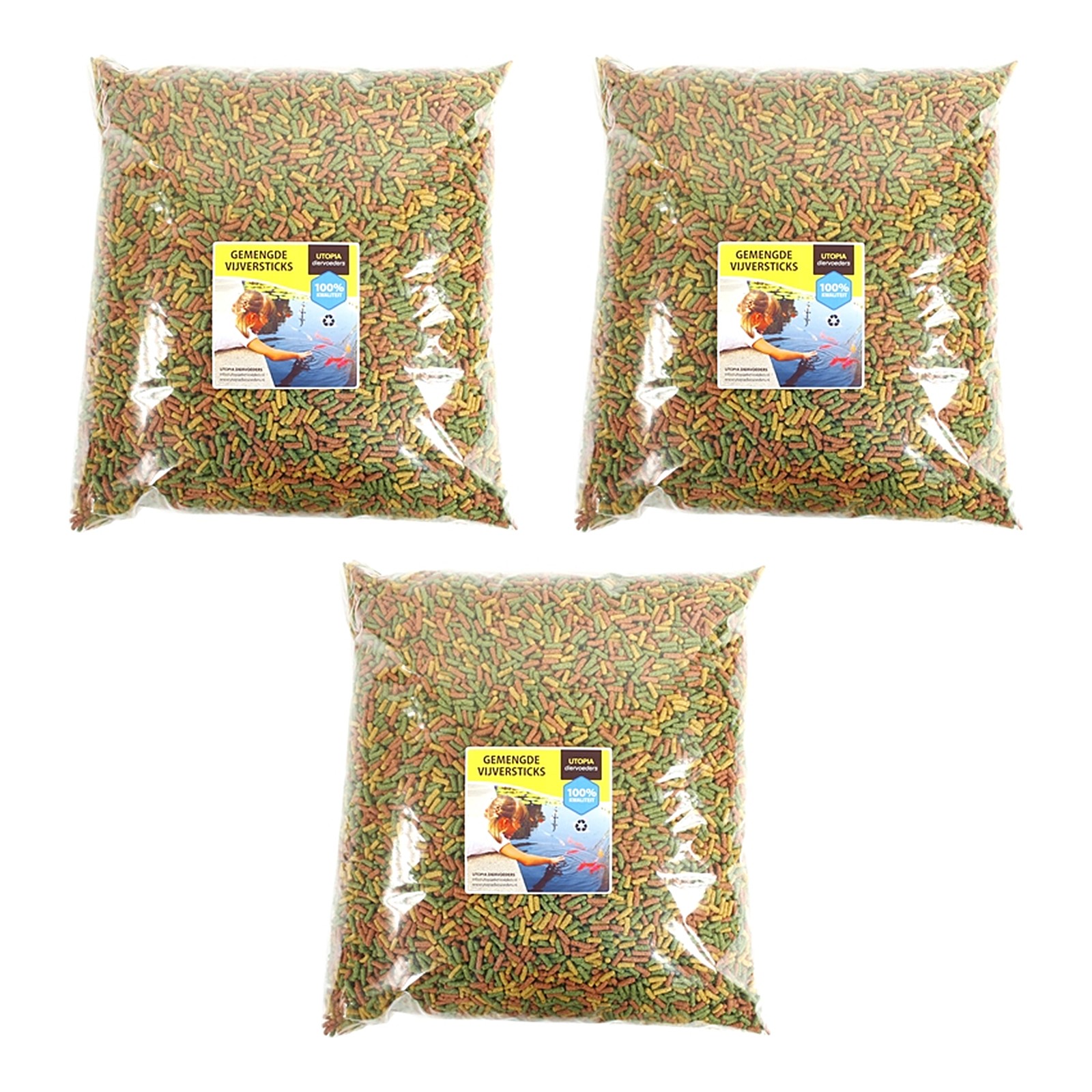 Utopia vijvervoer gemengde vijversticks 1200 g – multipack 3 stuks - Afbeelding 1