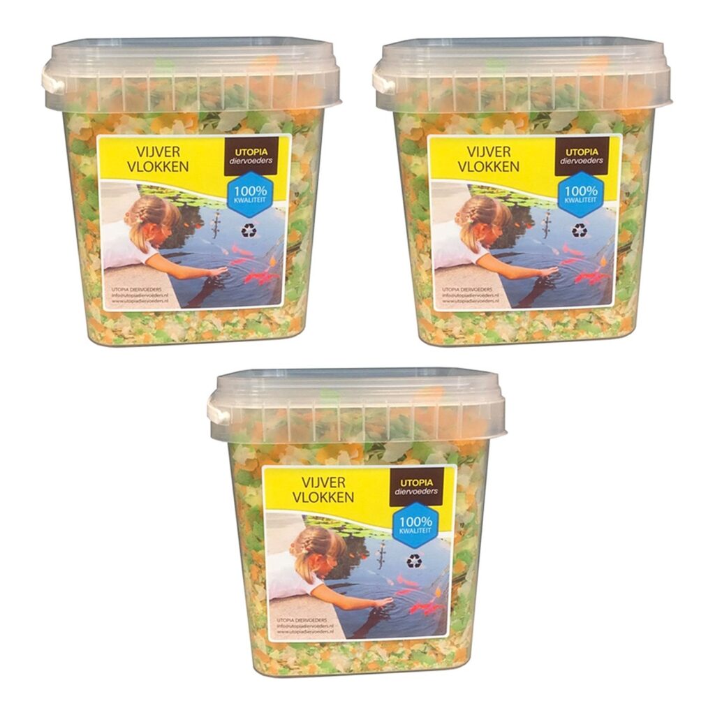 Utopia vijvervlokken drijvend 325 g (2,5 l) – multipack 3 stuks