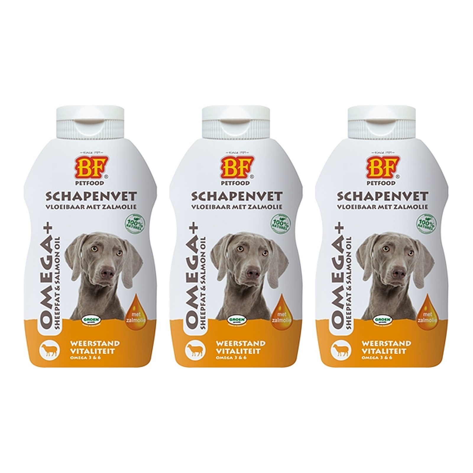 BF Petfood vloeibaar schapenvet met zalmolie 250 ml – multipack 3 stuks - Afbeelding 1