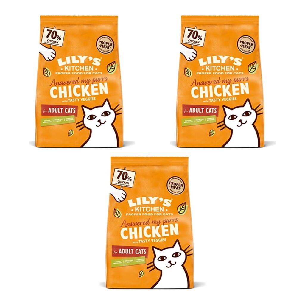 Lily's Kitchen kattenvoer Cat Chicken Casserole 2 kg – 3 stuks, graanvrij (multipack)