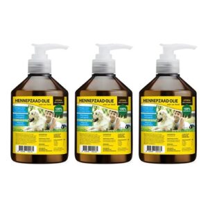Utopia hennepzaadolie hond 500 ml met pompje – multipack 3 stuks - Afbeelding 1