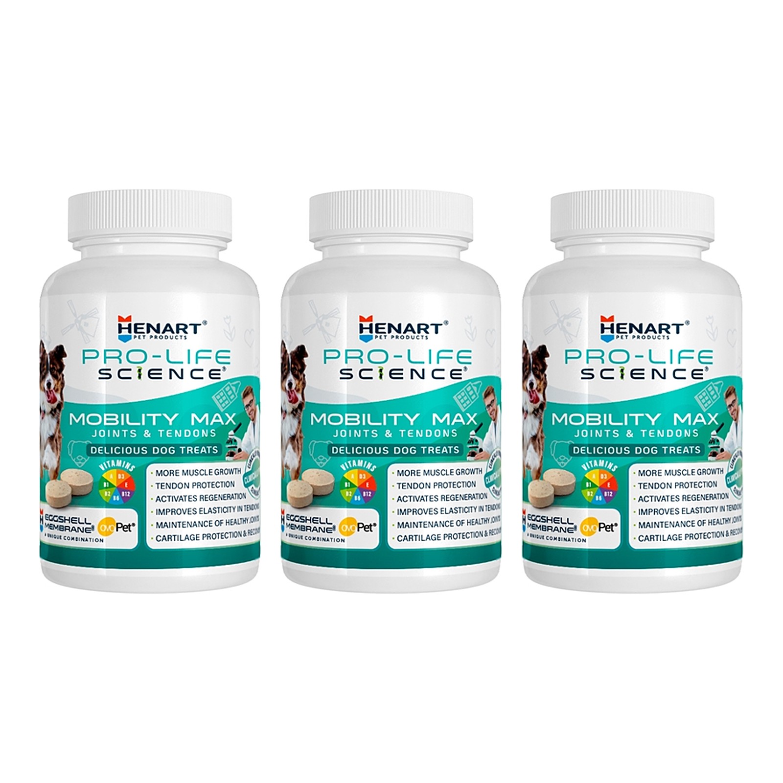 Henart Pro Life Science Mobility Max hond 100 tabletten – 3 stuks, gewrichten (multipack) - Afbeelding 1