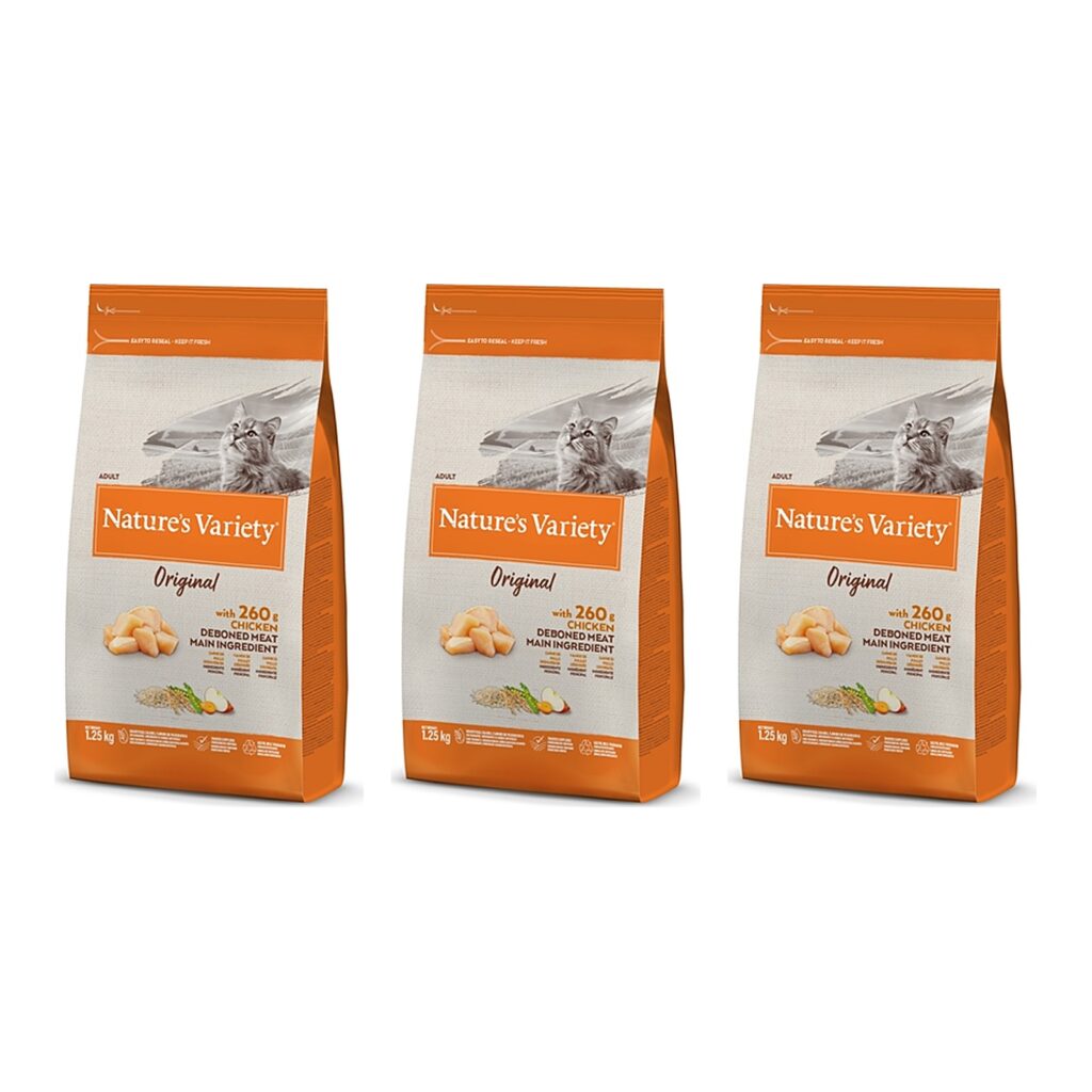 Nature's Variety kattenvoer kip 1,25 kg – zonder granen – multipack 3 stuks