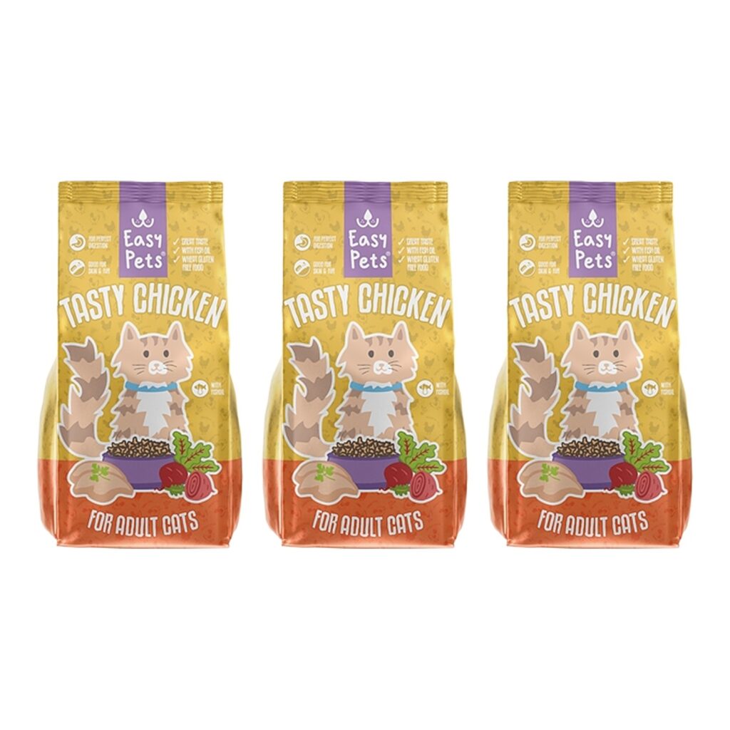 Easypets kattenvoer Tasty Chicken Adult 1,5 kg – 3 stuks, kip (multipack)