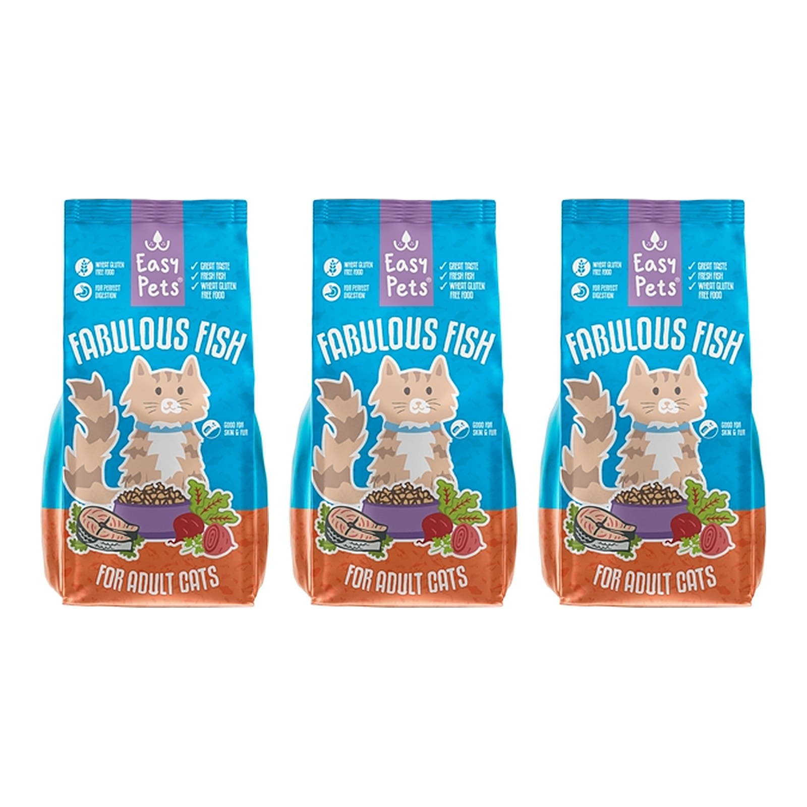 Easypets kattenvoer Fabulous Fish Adult 1,5 kg – 3 stuks, haring (multipack) - Afbeelding 1