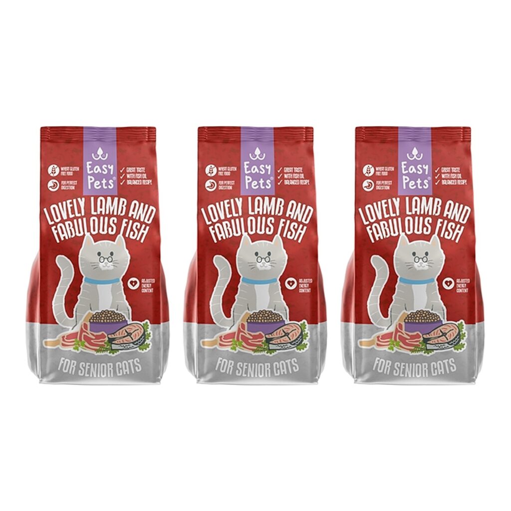 Easypets kattenvoer Senior Lovely Lamb & Fabulous Fish 1,5 kg – 3 stuks (multipack)