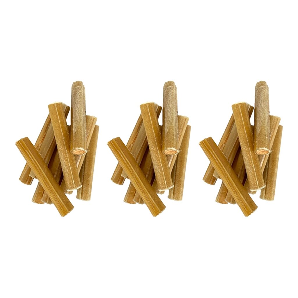 Petsnack geperste staaf met zalm 5 inch – 3 stuks, buffelhuid, 25 stuks (multipack)