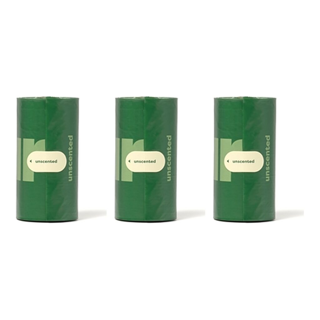 Earth Rated poepzakjes geurloos 21 rollen van 15 – 3 stuks, navulling display (multipack)