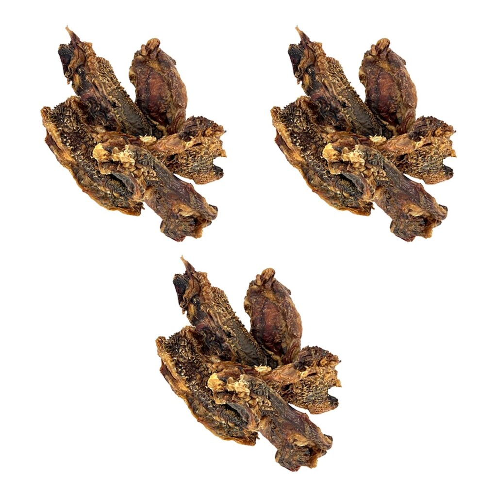 Petsnack buffel cheeks 500 g – 3 stuks, kauwsnack zonder conserveringsmiddelen (multipack)