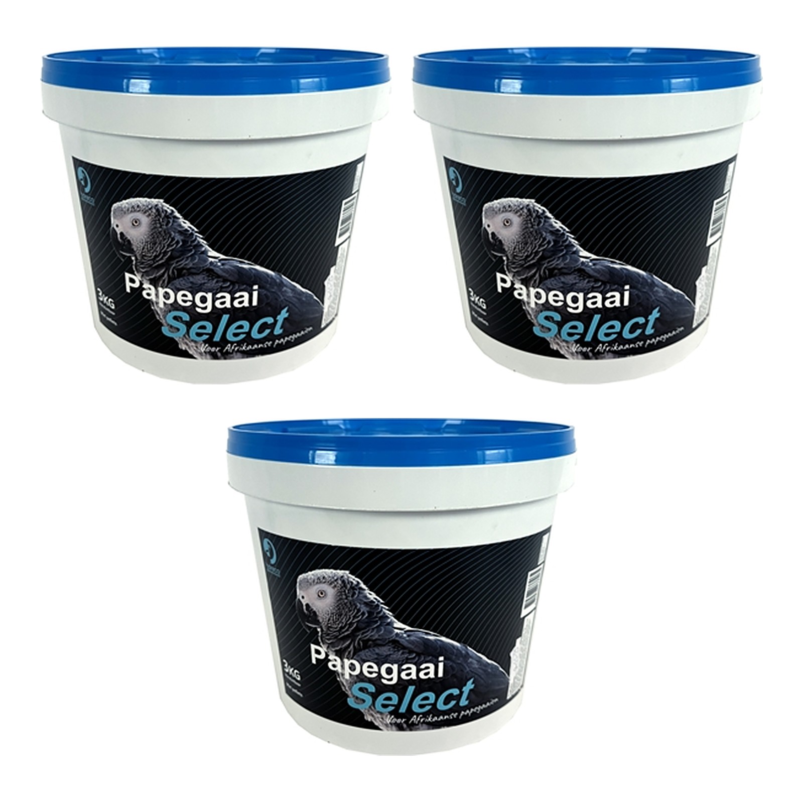 Hareco Papegaai Select papegaaienvoer met pellets 3 kg – 3 stuks, fruitblokjes (multipack) - Afbeelding 1