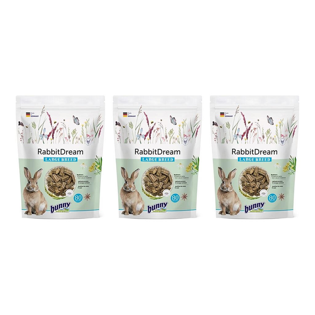 Bunny Nature Konijnendroom Large Breed konijnenvoer 1,5 kg – 3 stuks, groot ras (multipack)