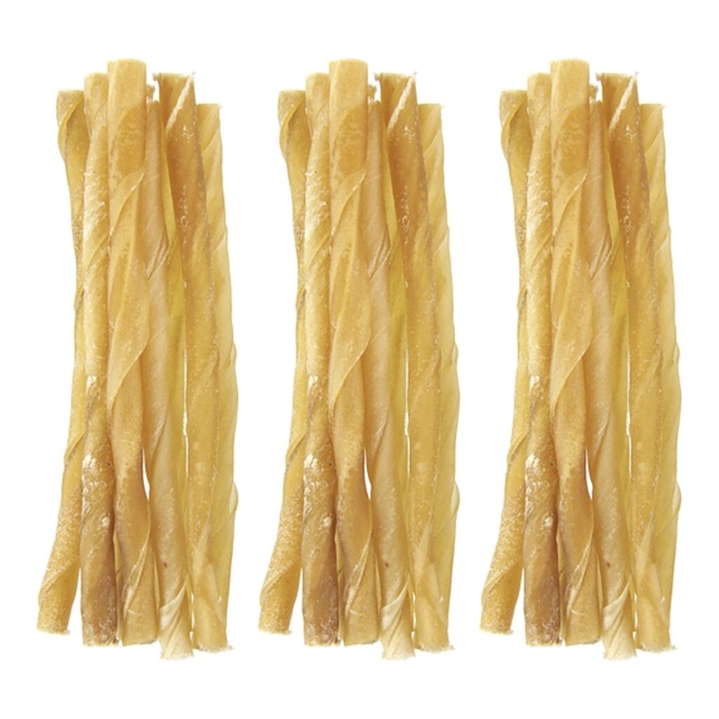 Petsnack twisted stick buffelhuid 5 inch 6-8 mm – multipack 3 x 100 stuks