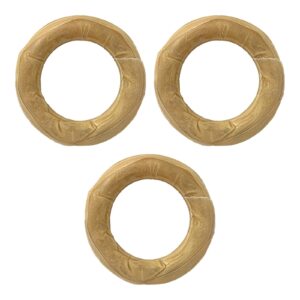 Petsnack geperste ring buffelhuid 6 inch (15 cm) – multipack 3 x 3 stuks - Afbeelding 1