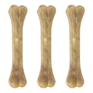 Petsnack geperst bot buffelhuid 6 inch (15-16 cm) – multipack 3 x 10 stuks - Afbeelding 1